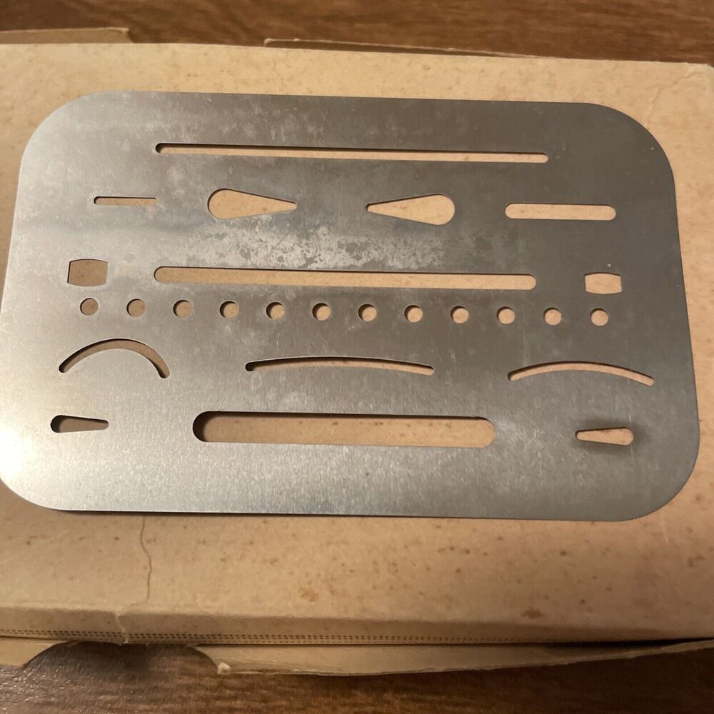 Used Alvin Technical Metal Erasing Shield Drawing Template